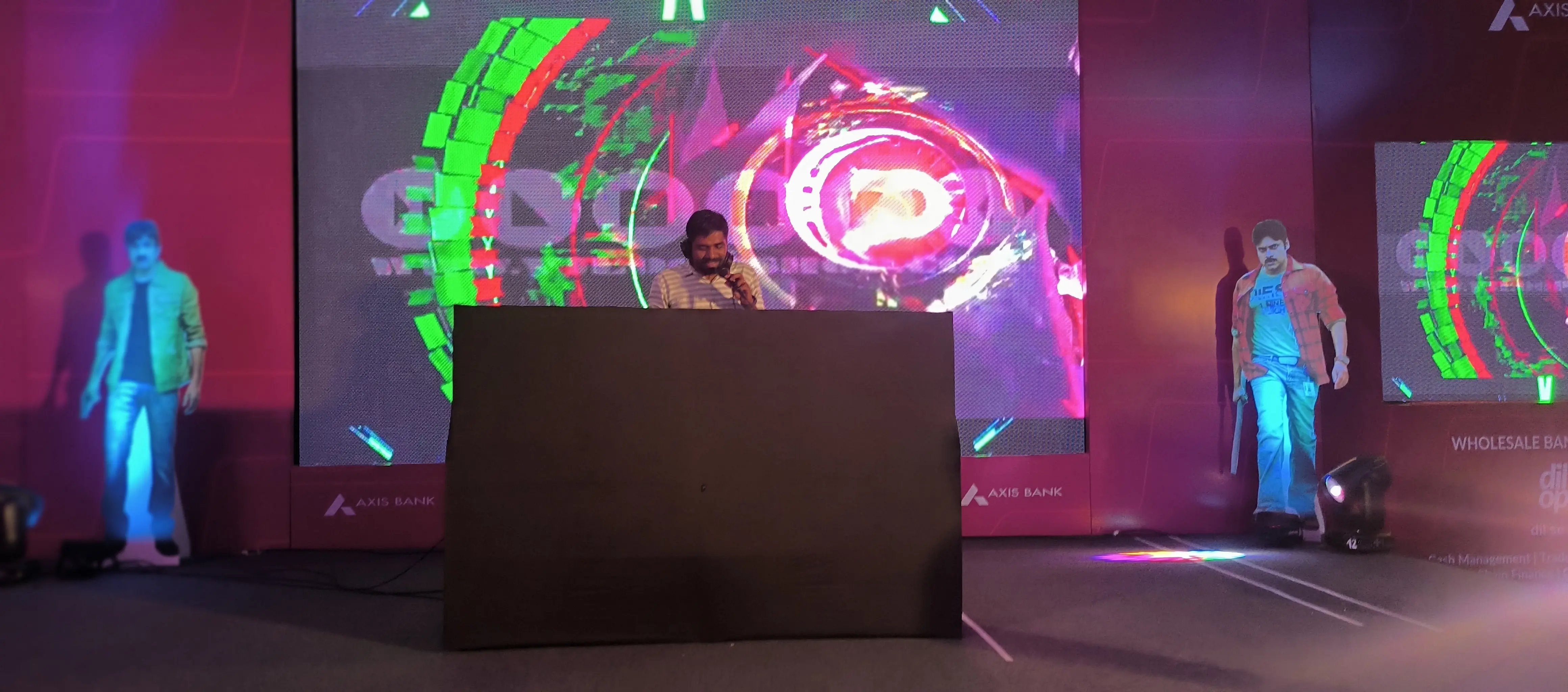 Production team at work